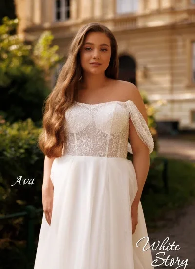 White Story plus size wedding dresses at Pickyglam Bridal in Appleton Wisconsin